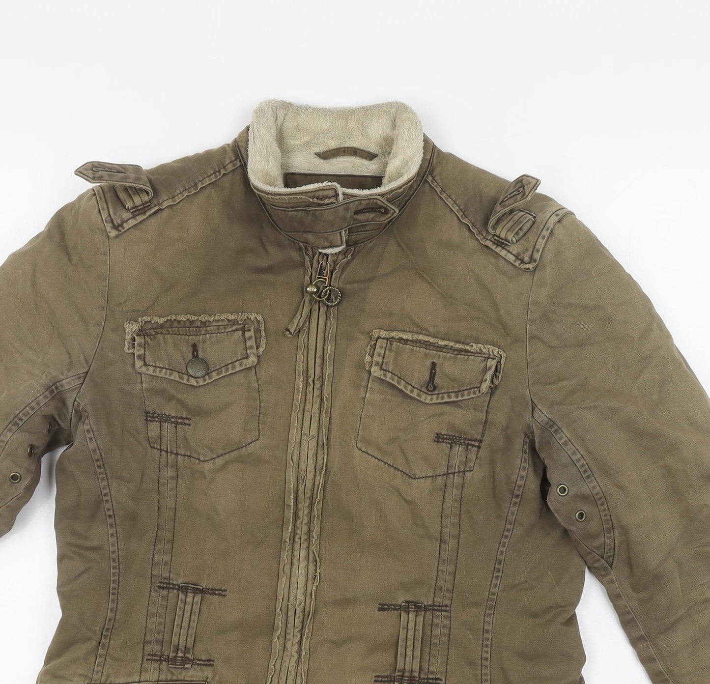 Womens UK Size 12 NEXT Brown Military Jacket