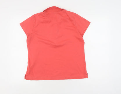 Lands' End Women's Red Polo Shirt - Petite M