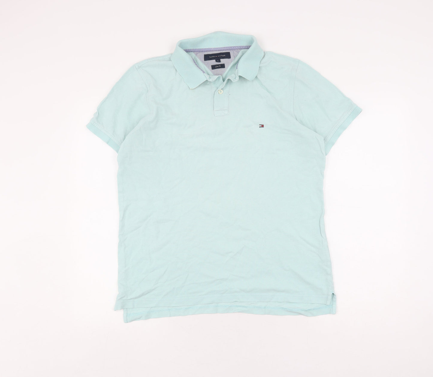 Tommy Hilfiger Men’s Blue Slim Fit Polo, Size L