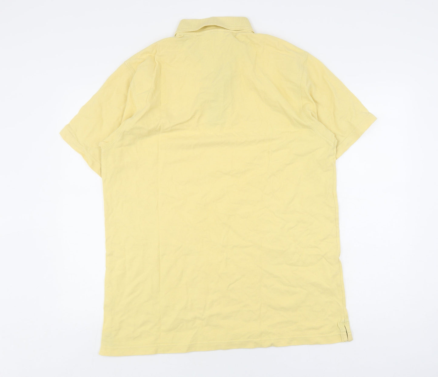 Cotton Traders Men's Yellow Polo Shirt L, Short Sleeve