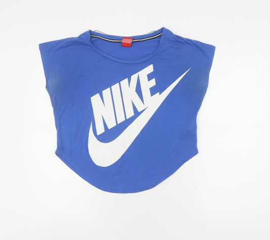 Unisex Adults UK Size S Nike Blue  T-Shirt