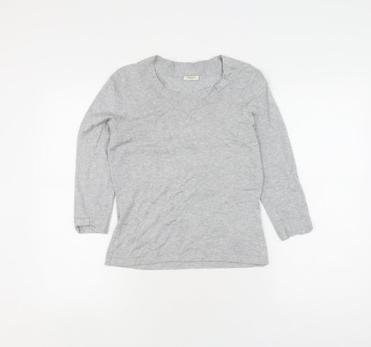 Womens UK Size XS Precis Grey Basic T-Shirt