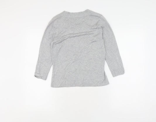 Womens UK Size XS Precis Grey Basic T-Shirt