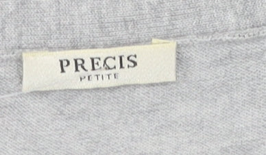 Womens UK Size XS Precis Grey Basic T-Shirt