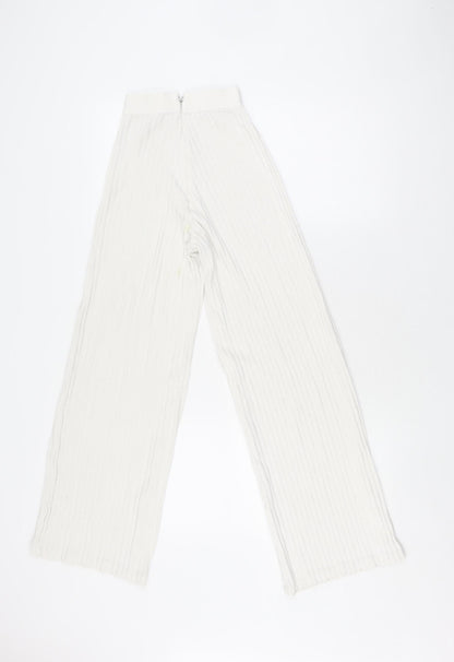 House of London Ivory Wide-Leg Trousers XS