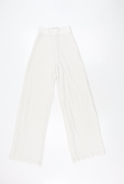 House of London Ivory Wide-Leg Trousers XS