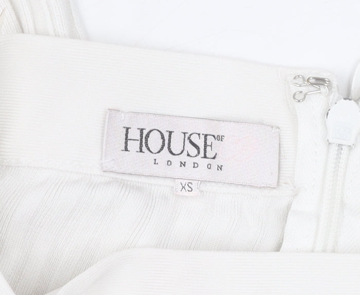 House of London Ivory Wide-Leg Trousers XS