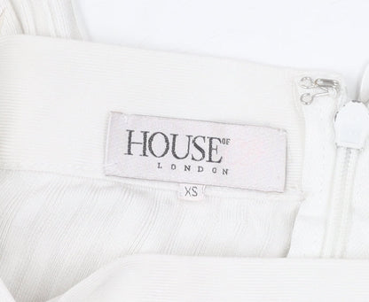 House of London Ivory Wide-Leg Trousers XS