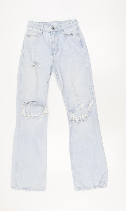 Bershka Women’s Blue Flared Jeans Size 4