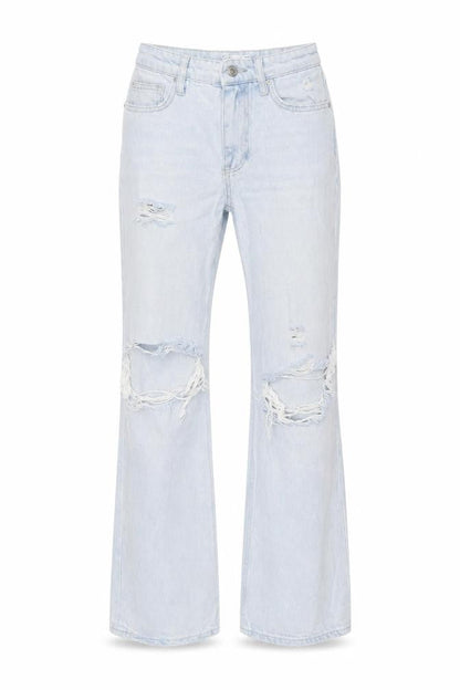 Womens UK Size 4 Bershka  Flared Blue Jeans