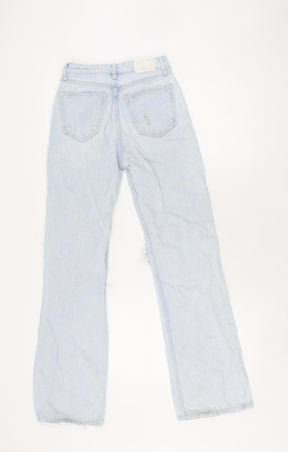 Bershka Women’s Blue Flared Jeans Size 4