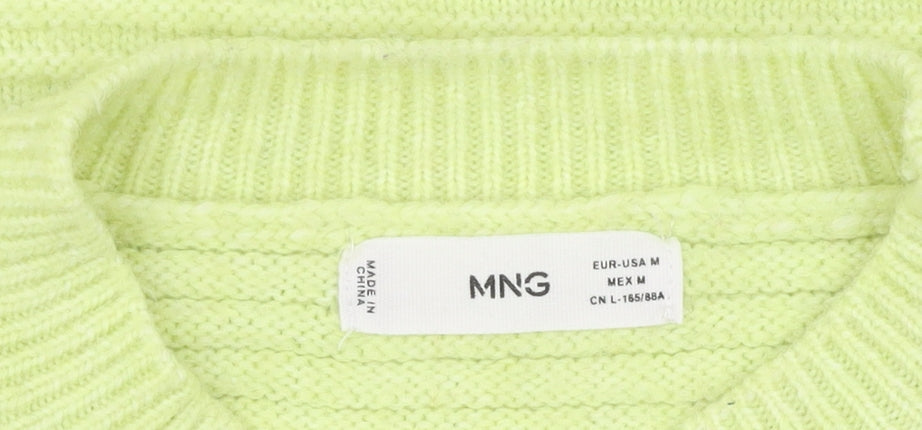 Womens UK Size M MNG Green Pullover Jumper