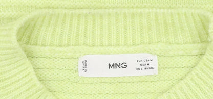 Womens UK Size M MNG Green Pullover Jumper
