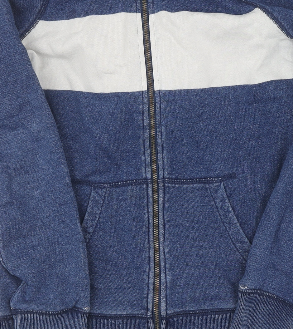 Johnnie B Girls Blue Full Zip Hoodie, 11-12 Years, Colourblock