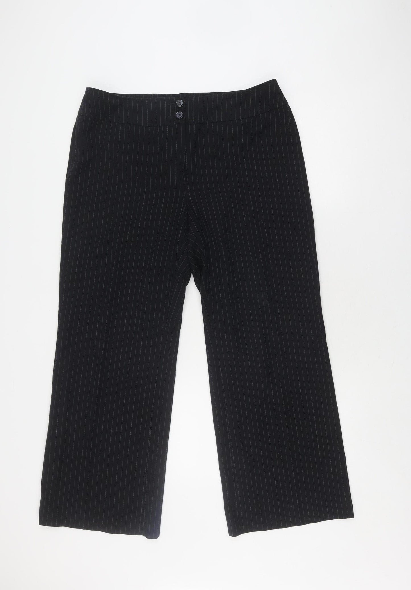 Womens UK Size 16 Marks and Spencer Regular Fit  Black Trousers