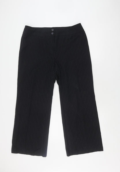 Womens UK Size 16 Marks and Spencer Regular Fit  Black Trousers