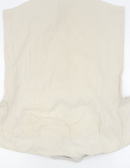 Thomas Nash Men's Beige Check Button-Up Shirt 15.5