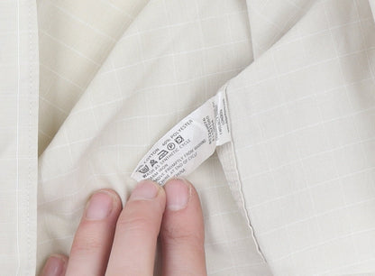 Thomas Nash Men's Beige Check Button-Up Shirt 15.5