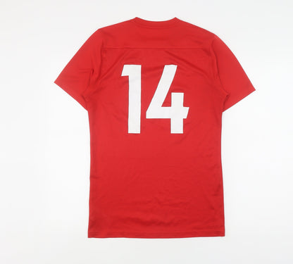 Mens UK Size S Nike Red FootballGym & Training T-Shirt
