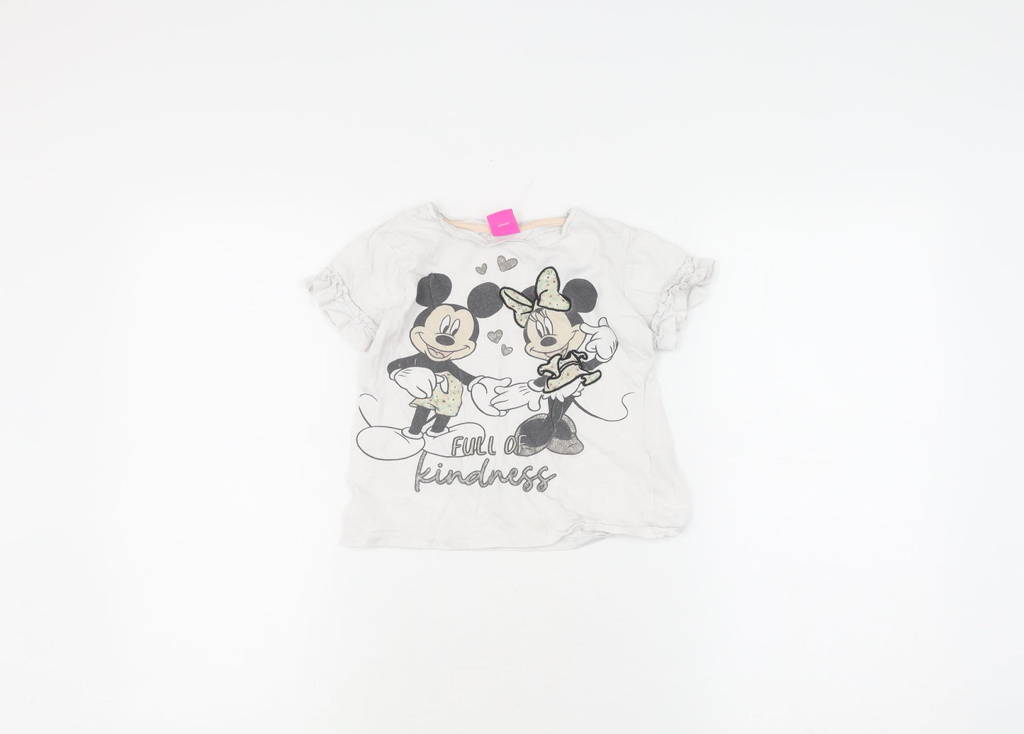 Disney Girls White Minnie Mouse T-Shirt 5-6 Years