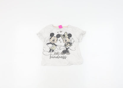 Disney Girls White Minnie Mouse T-Shirt 5-6 Years