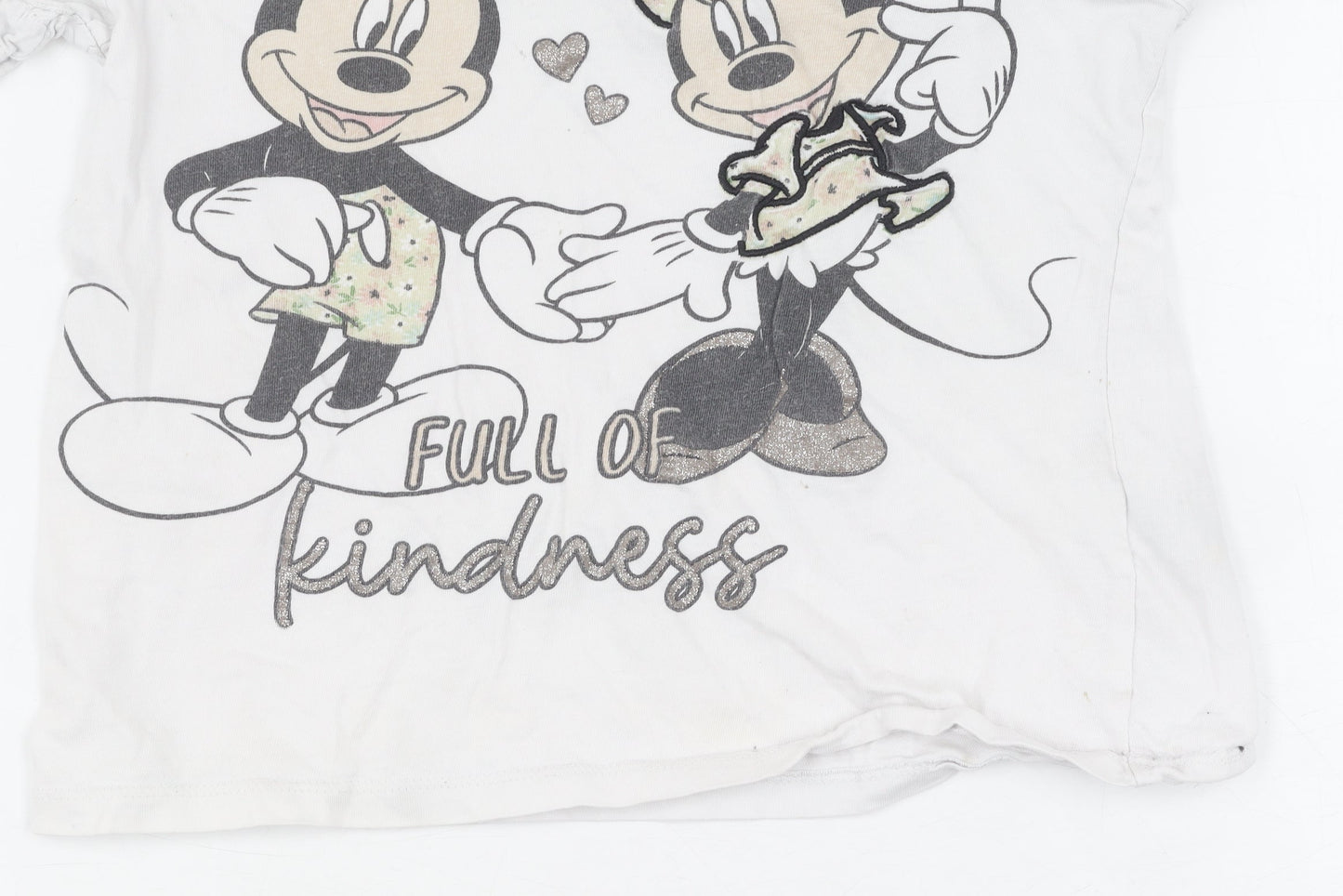 Disney Girls White Minnie Mouse T-Shirt 5-6 Years