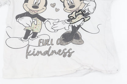 Disney Girls White Minnie Mouse T-Shirt 5-6 Years