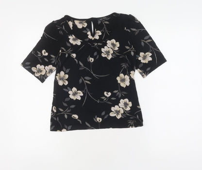 Womens UK Size 10 NEXT Black Basic Blouse