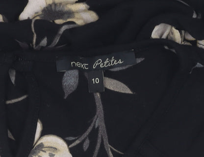 Womens UK Size 10 NEXT Black Basic Blouse