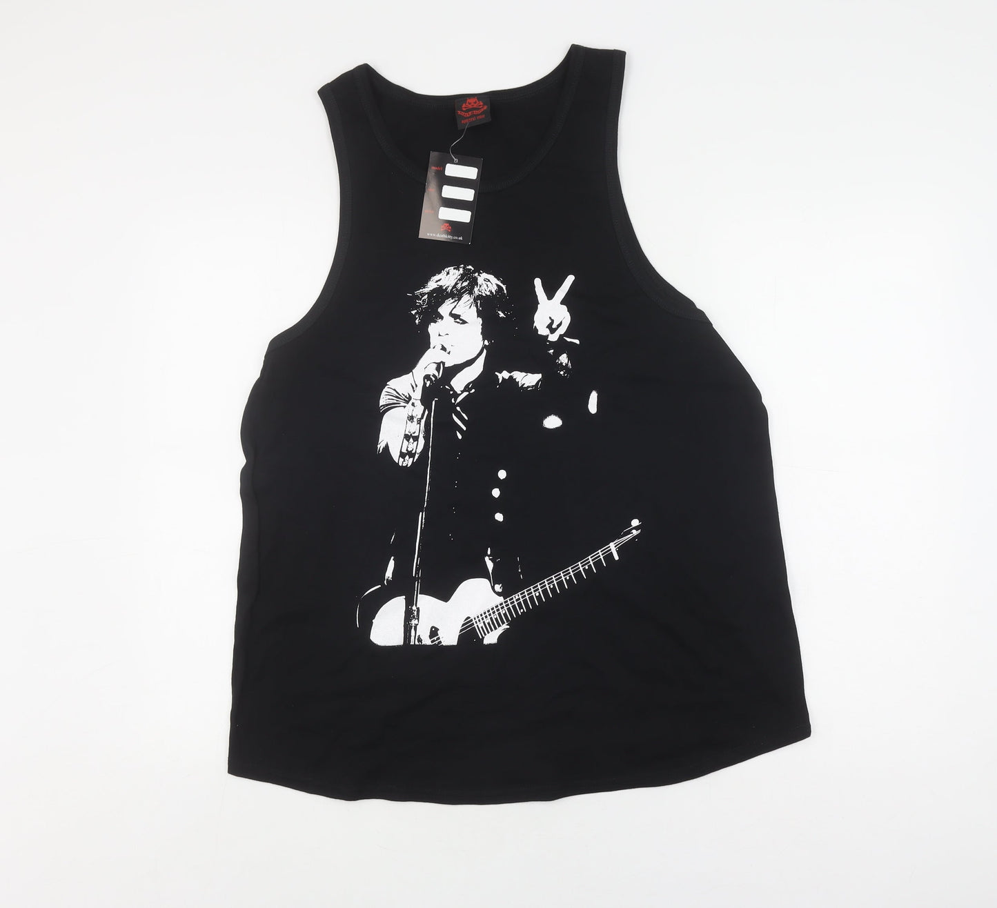 Unisex Adults UK Size 18 Death Kitty Black Basic Tank