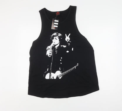 Unisex Adults UK Size 18 Death Kitty Black Basic Tank