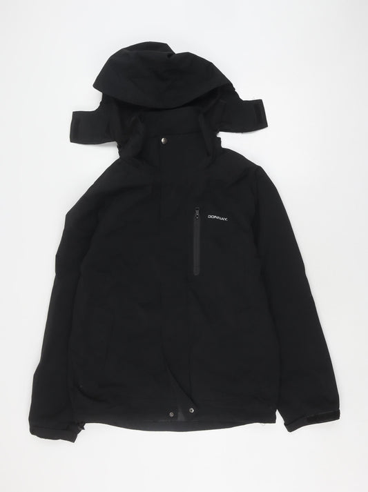 Mens UK Size S Donnay Black Parka Coat