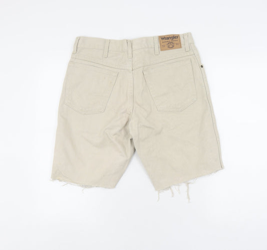 Wrangler Men's Beige Cargo Shorts, Size 34, Regular Fit