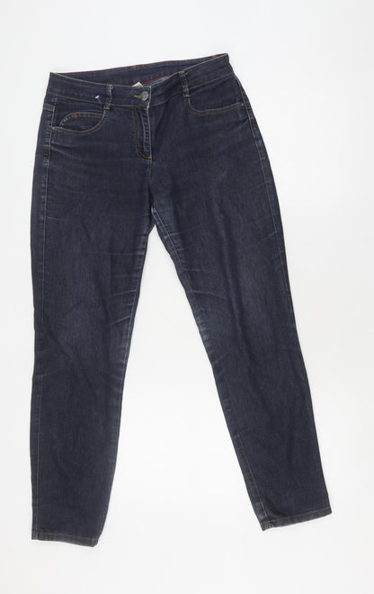 Womens UK Size 10 Wallis Regular Fit Straight Blue Jeans
