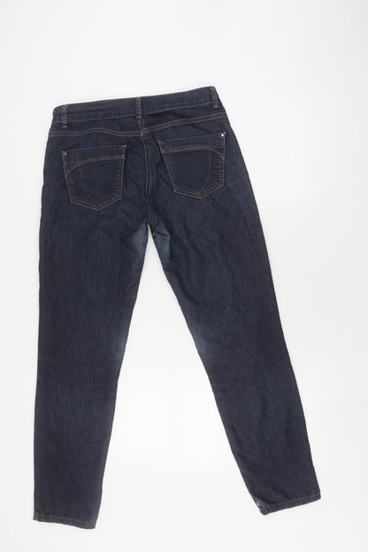 Womens UK Size 10 Wallis Regular Fit Straight Blue Jeans