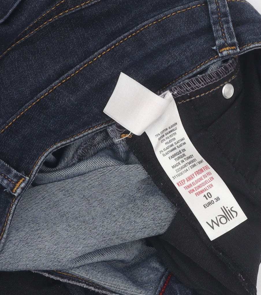 Womens UK Size 10 Wallis Regular Fit Straight Blue Jeans