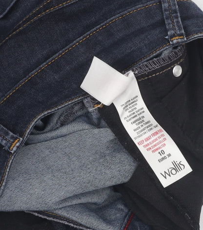 Womens UK Size 10 Wallis Regular Fit Straight Blue Jeans