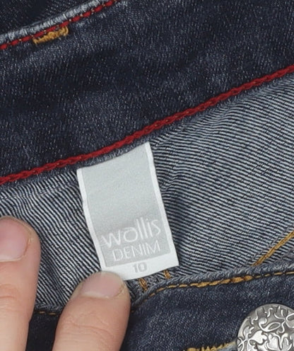 Womens UK Size 10 Wallis Regular Fit Straight Blue Jeans