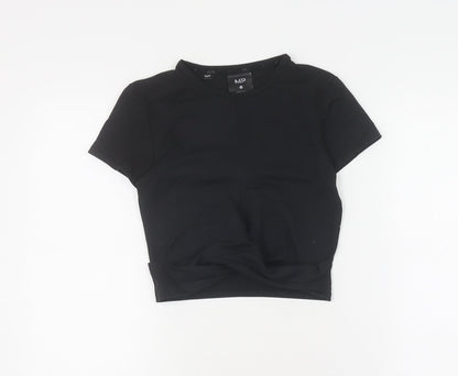 MP Women's Black Slim Fit T-Shirt, Size S, Gym Wear