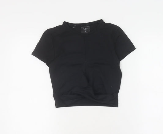 MP Women's Black Slim Fit T-Shirt, Size S, Gym Wear