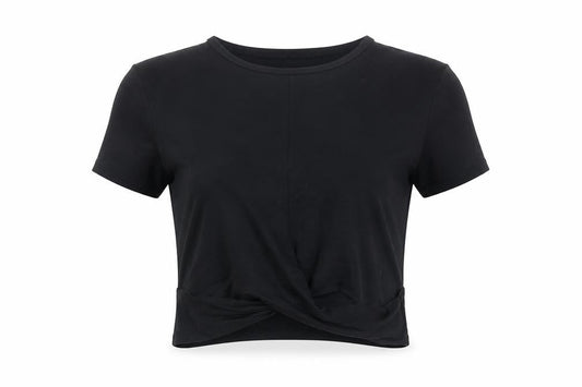 MP Women's Black Slim Fit T-Shirt, Size S, Gym Wear