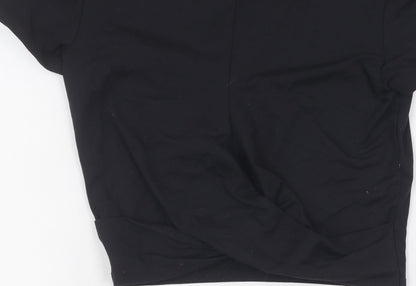 MP Women's Black Slim Fit T-Shirt, Size S, Gym Wear