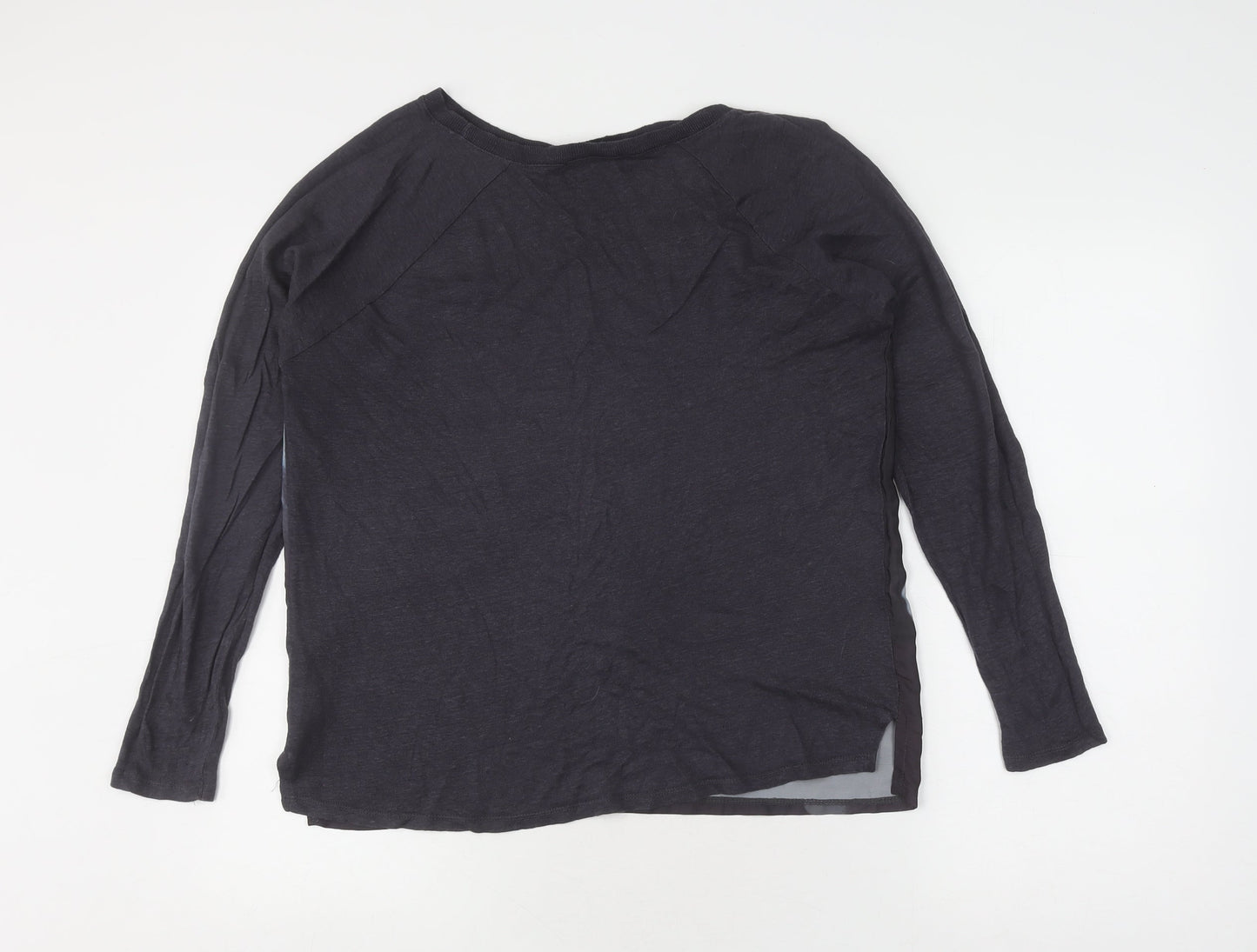 Womens UK Size L Zara Black Basic T-Shirt