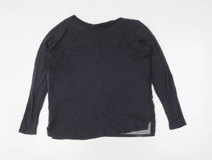 Womens UK Size L Zara Black Basic T-Shirt