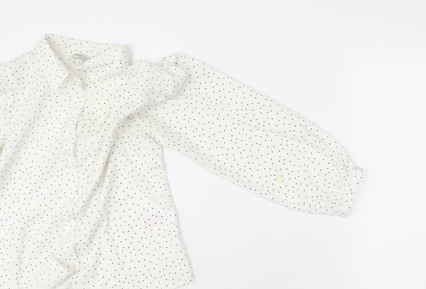 Womens UK Size S Brave Soul White Basic Button-Up