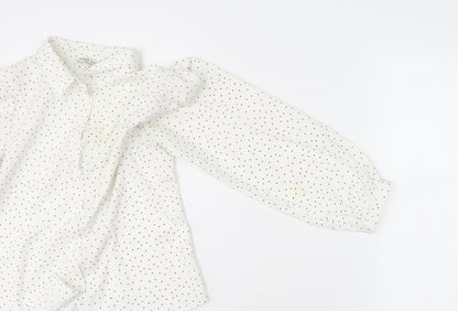 Womens UK Size S Brave Soul White Basic Button-Up