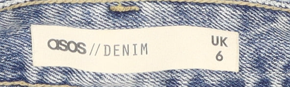 ASOS Women's Blue Cut-Off Denim Shorts Size 6