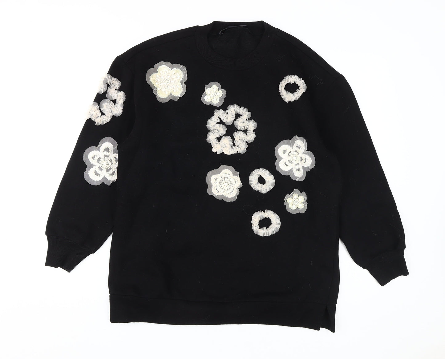 Womens UK Size S French Connection Black Pullover Sweatshirt