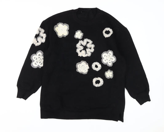 Womens UK Size S French Connection Black Pullover Sweatshirt