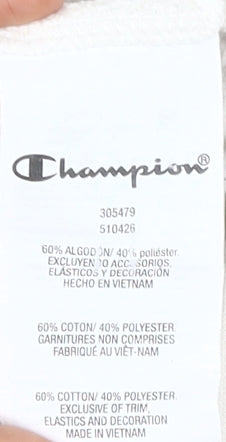 Champion Girls White Pullover Hoodie, Logo, 11-12 Years